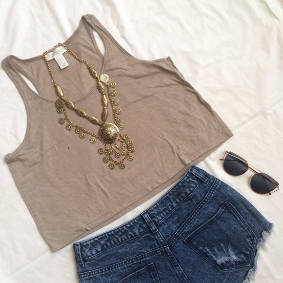 Forever 21 Beige Crop Top