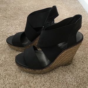 Black Jessica Simpson wedge heels