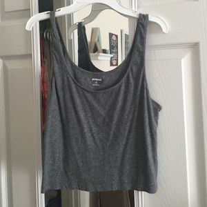 Heather grey crop top