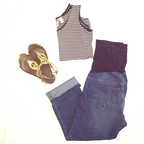 Liz Lange Maternity Jeans Crop Capri