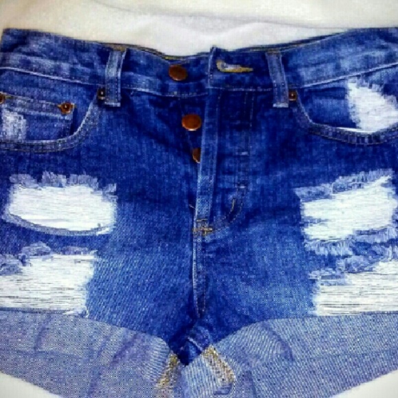 Jean high wasted shorts - Picture 1 of 2
