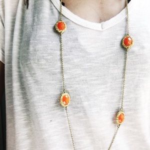 NWOT Boutique Brand Coral & Gold Necklace