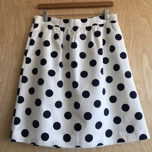 JCrew polka dot skirt