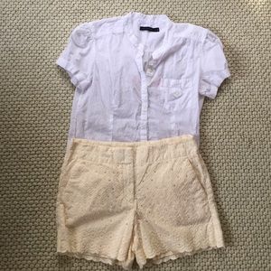 LOFT Eyelet Lace Shorts with Scalloped Edging