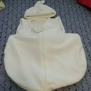 Sleep sack with matching bonnet