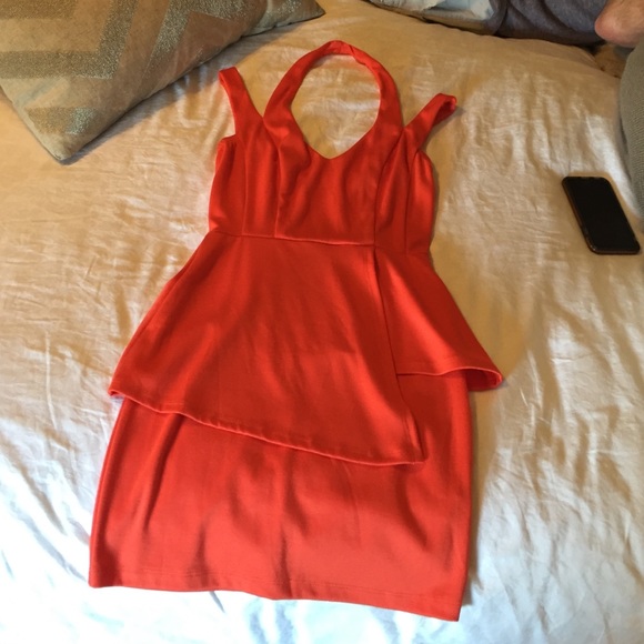 NWT! Tangerine halter dress
