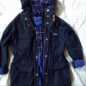 PENFIELD Kasson Parka Jacket Navy Blue Plaid