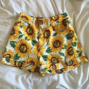 American apparel high waisted jean shorts