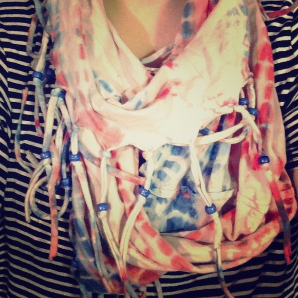 Tie dyed patriotic infinity scarf!