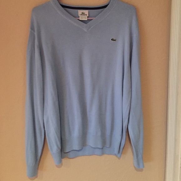 Mens large Lacoste V-neck sweater