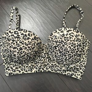 cheetah print bikini top