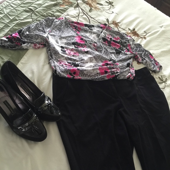 Black stretchy dress pants