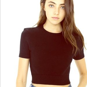 American Apparel Knitted Classic Crop Top
