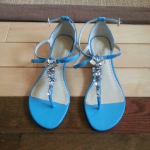 Adrienne Vittadini strappy blue sandals 7M