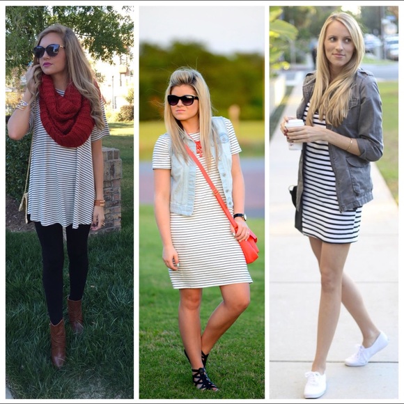 Merona Dresses & Skirts - ✨🎉Rainy Day Sale!! 🎉✨ Striped T-shirt dress!