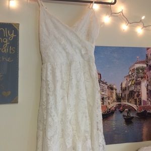 A&F white lace dress