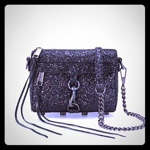 Black Rhinestone Rebecca Minkoff cross body bag