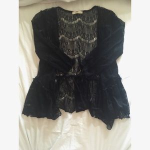 Black lace cardigan