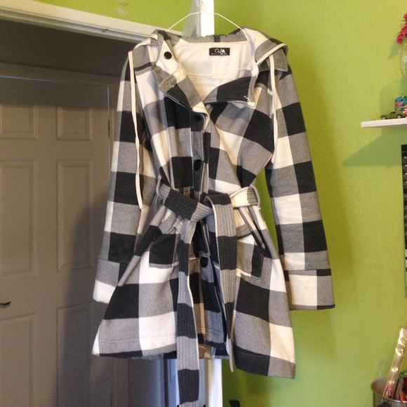 Black and white coat