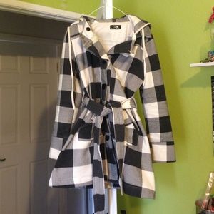 Black and white coat