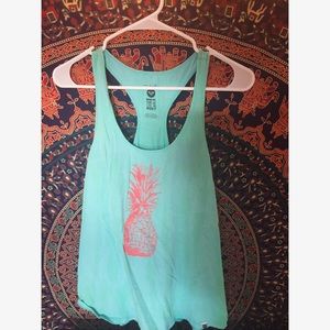 Rocky pineapple razor back tank top