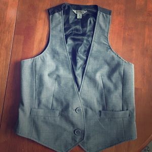 Bitten gray wool classic tuxedo vest