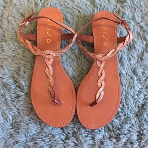 Glittery Thong Sandals