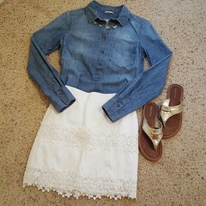 White J. Crew Daisy Skirt