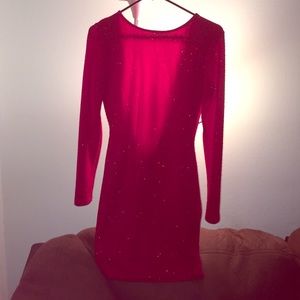 Red Glitter Dress