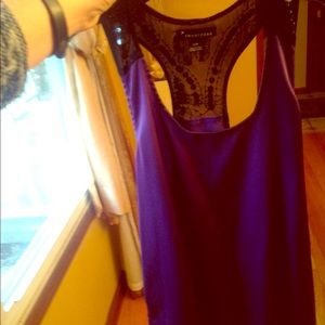 Silky Purple Beaded Tank 🐣