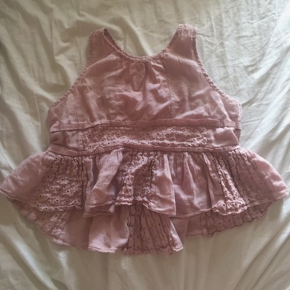 Very cute pink peplum baby doll shirt