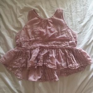 Very cute pink peplum baby doll shirt
