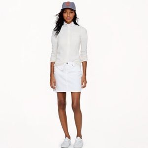 J.Crew white denim mini