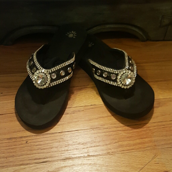 Rhinestone flip flops