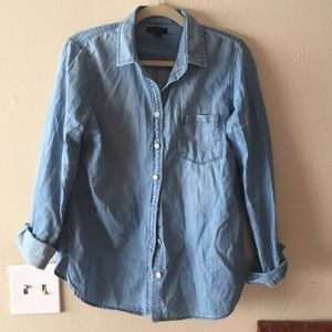 Classic J CREW chambray shirt size 12 NWT