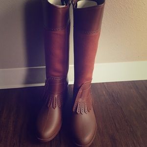 Salvatore Ferragamo rubber blend rain boot