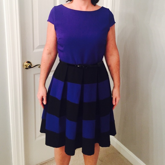 Tiana B Fit and Flare Belted Dress - size 8