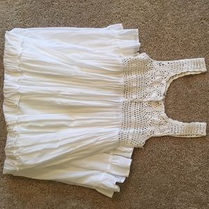 White crochet-top American Rag dress