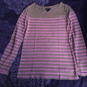 long sleeve stripped top