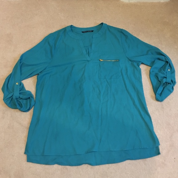 Teal Zip Pocket