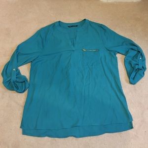 Teal Zip Pocket