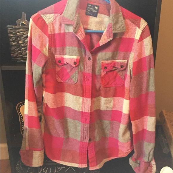 Pink and grey flannel