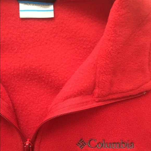 ❌❌SOLD Red Columbia Fleece Vest - Picture 2 of 3