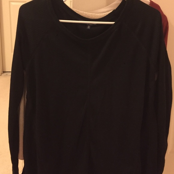 Black flowy long sleeve top