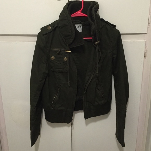 Deep green army styled jacket