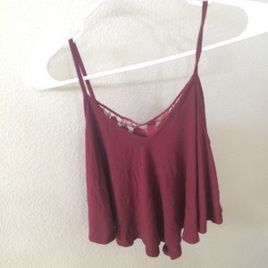 Maroon Cropped Tank