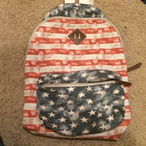American flag back pack