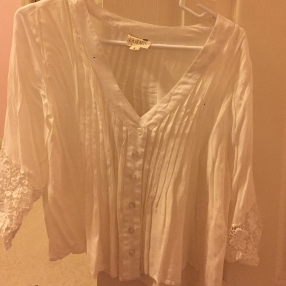 White lace shirt