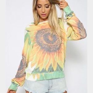 Wildfox Sunflower Baggy Beach Jumper