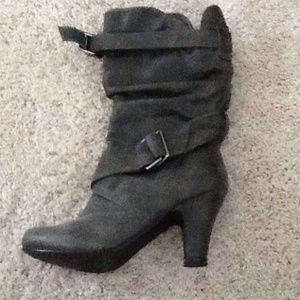 Gray boots